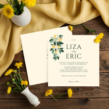 Fleur de citron Arbre Floral Élégant Mariage Jaune