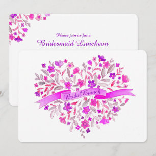 Invitation Fleur de coeur Bouquet art nuptiale Brunch