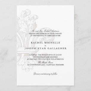 Invitation Fleur de lis   Mariage
