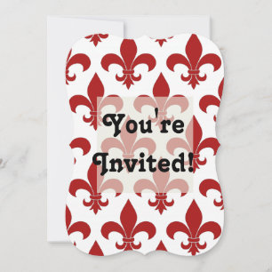 Invitation Fleur de lis Motif Classic