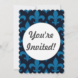 Invitation Fleur de lis Motif Classic
