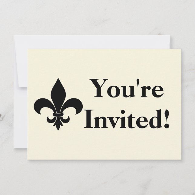 Invitation Fleur de lis Motif Classic (Devant)