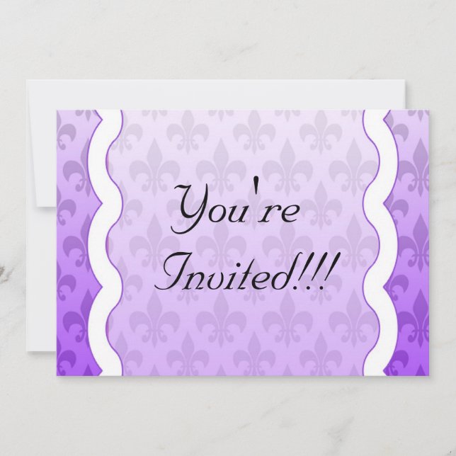 Invitation Fleur De Lis - Purple (Devant)