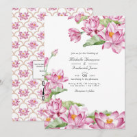 Fleur de Lotus Mariage Indien QR Code RSVP
