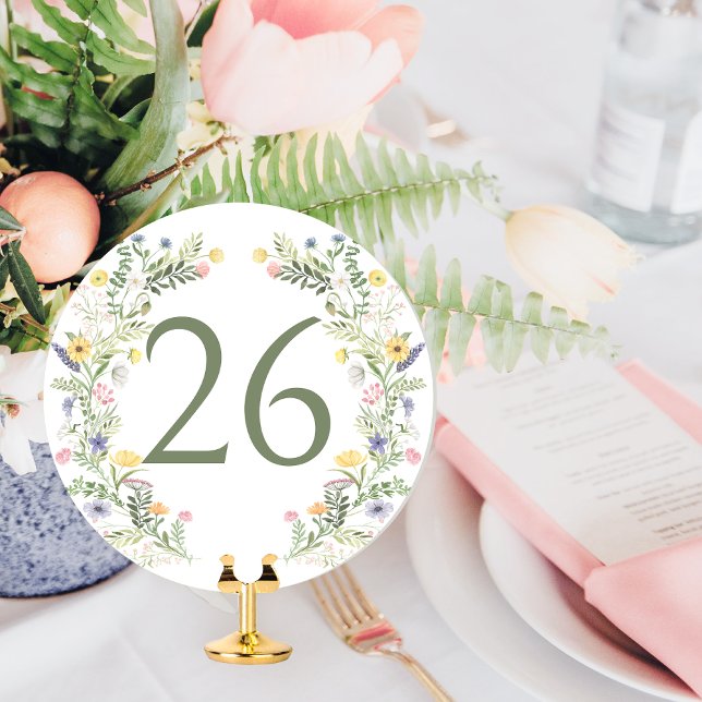 Invitation Fleur de prairie rustique Mariage d'été Numéro de  (Créateur téléchargé)