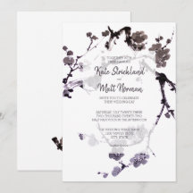 Fleur de prunier encre sumie