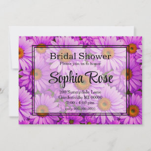 Invitation Fleur de soleil à fleurs de magenta violet marguer