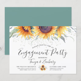 Invitation Fleur de soleil printanière | Partie d'engagement