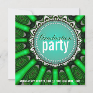 Invitation Fleur de soleil vert menthe Fête d'anniversaire