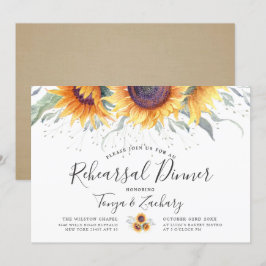 Invitation Fleur de tournesol | Dîner de répétition
