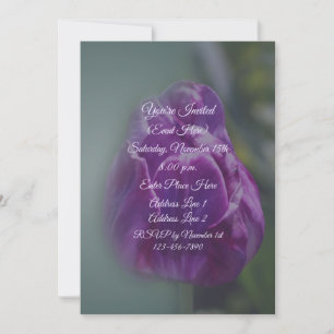Invitation Fleur de tulipe violette
