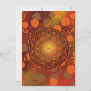 Invitation fleur de vie, chakra, zen, géométrique sacrée,
