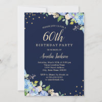 Fleur d'étincelle Bleu 60e fête d'anniversaire