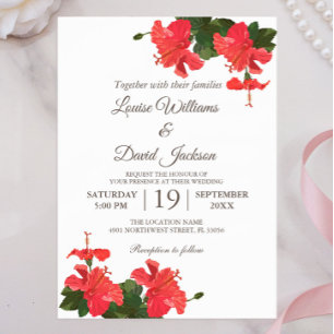 Invitation Fleur d'Hibiscus