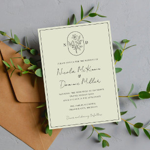 Invitation Fleur du Mois   Décembre   Mariage entièrement per