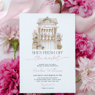 Invitation Fleur fraîche du marché Rose Fête de mariage