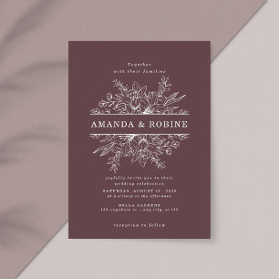 Invitation Fleur frontière simple Mariage élégant et moderne