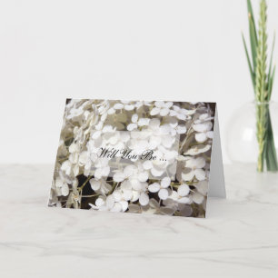 Invitation Fleur Hydrangea Blanche Serez-Vous Ma Femme D'Accu