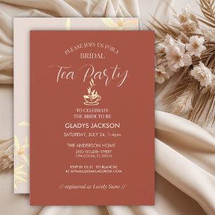 Invitation Fleur intemporelle Rustique Tea Party