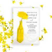 Fleur jaune dans le Mariage Vase
