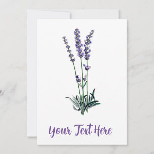 Invitation Fleur Lavande Vintage personnalisée