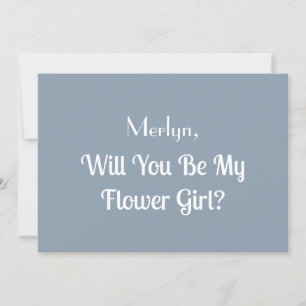 Invitation Fleur Proposition Dusty Blue Mariage Classy