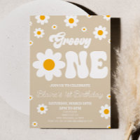 Fleur Retro Daisy Super Un 1er anniversaire