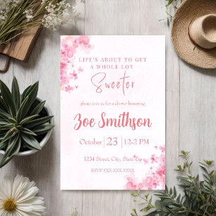 Invitation Fleur rose de cerisier en fleurs