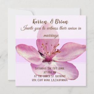 Invitation Fleur rose Fleur Fleur Personnalisé Mariage Invita