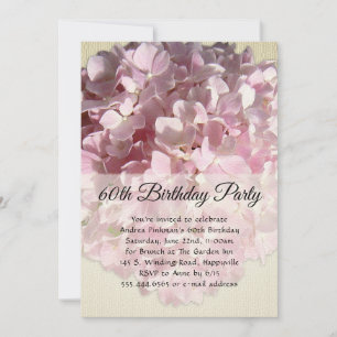 Invitation Fleur rose soleil fête spéciale d'anniversaire