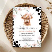 Fleur rose vache noire des Highlands Sainte Vache
