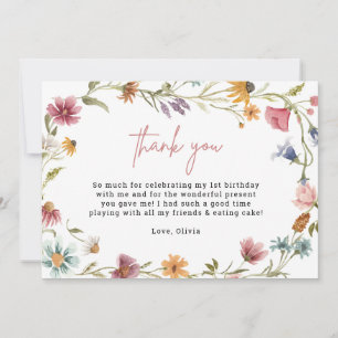 Invitation Fleur sauvage 1er Anniversaire Imprimable Merci Ca