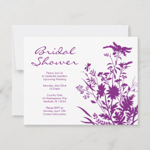 Invitation Fleur sauvage à la douche nuptiale