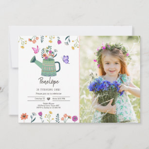 Invitation Fleur sauvage à l'anniversaire Girl Gar
