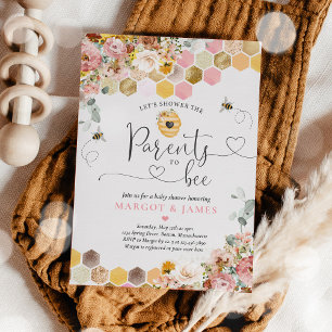 Invitation Fleur sauvage Abee Baby shower Parents À Être Douc