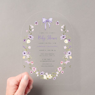 Invitation Fleur sauvage Acrylique Arch Baby show