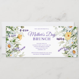 Invitation Fleur sauvage Aquarelle Fête des Mères Brunch