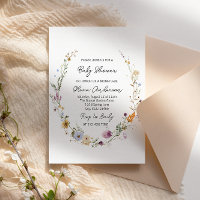 Fleur sauvage aquarelle Floral Boho Baby shower