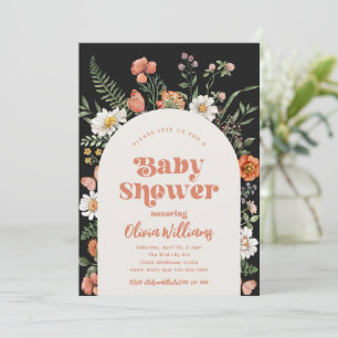 Invitation fleur sauvage Baby shower   Bébé sauvag