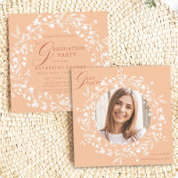 Fleur sauvage blanc Peach Fuzz Wreath Graduation