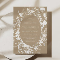 Fleur sauvage blanc Silhouette Mariage Tan