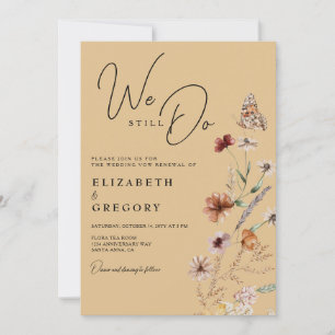 Invitation Fleur sauvage Bohème Nous Faisons Encore Vow Renou