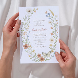 Invitation Fleur sauvage Boho Floral Mariage