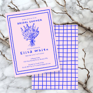 Invitation Fleur sauvage Bouquet Rustique Whimsical Fête des 