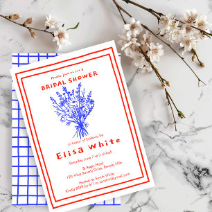 Invitation Fleur sauvage Bouquet Rustique Whimsical Fête des 