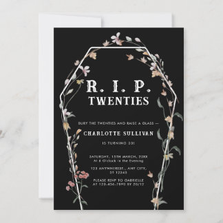 Invitation Fleur sauvage Bury Rip 20s Noir 30e anniversaire