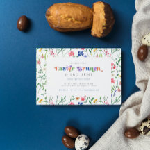 Fleur sauvage coloré Brunch de Pâques et chasse au