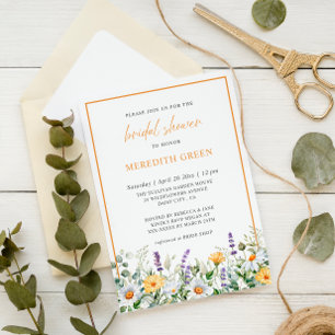 Invitation Fleur sauvage Daisy Lavender Fête des mariées bota