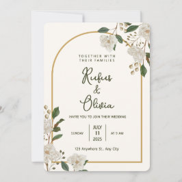 Invitation Fleur sauvage d'automne Boho | Invitat du Mariage 