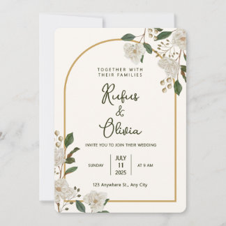 Invitation Fleur sauvage d'automne Boho | Invitat du Mariage 